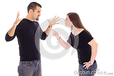 Couple conflict Stock Photo