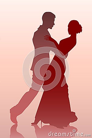 Couple dancing Vector Illustration