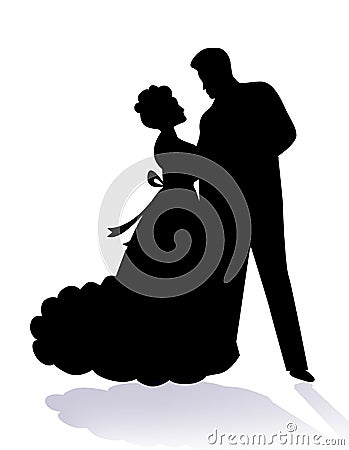 Couple dancing together / lovers Vector Illustration