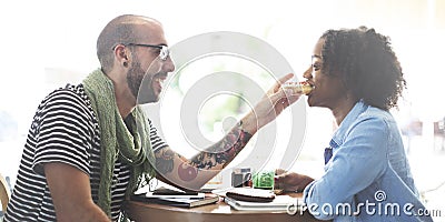 Couple Date Love passion Sweet Romance Support Concept Stock Photo