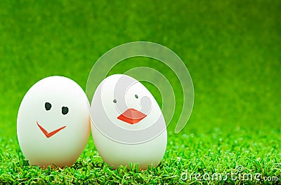 Couple eggs Stock Photo