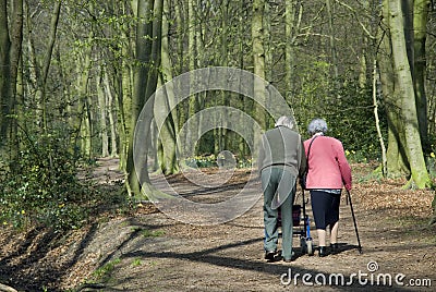 Couple of elderly people Stock Photo