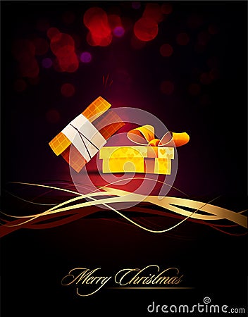 Couple of Gifts | Present | Elegant Vertical Card Vector Illustration