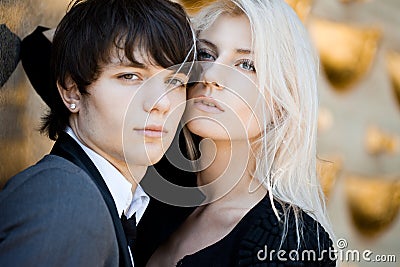 Couple - girl and guy Stock Photo