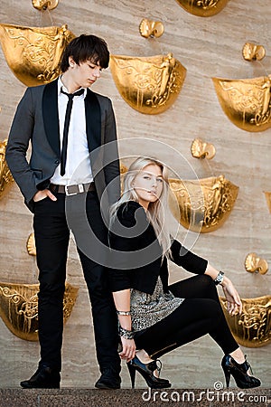 Couple - girl and guy Stock Photo