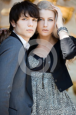 Couple - girl and guy Stock Photo