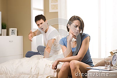 Couple having conflict Stock Photo