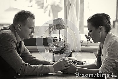 Couple having conversation Stock Photo