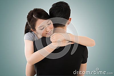 Couple hug and comfort Stock Photo