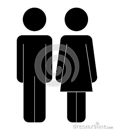Couple human figures icon Vector Illustration