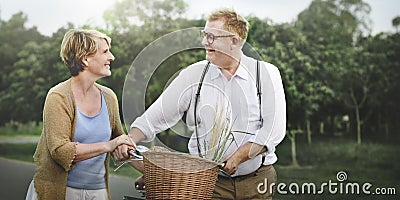 Couple Husband Wife Cheerful Caucasian Romantic Concept Stock Photo