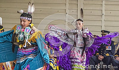 A couple of indigenous teen talents showcase, wearing a colourful traditional cloths Editorial Stock Photo