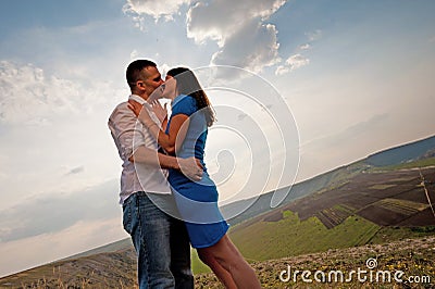 Couple kissing Stock Photo