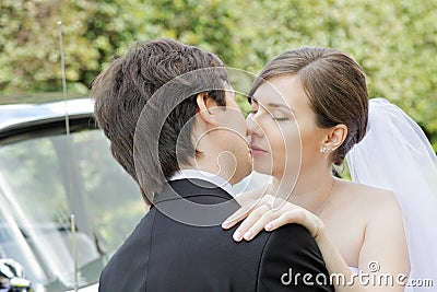 Couple kissing Stock Photo