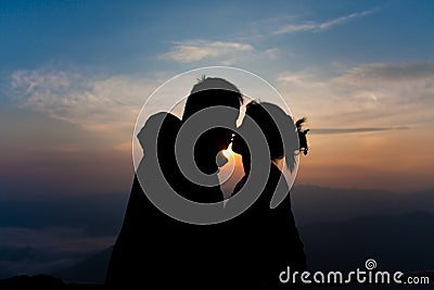 Couple kissing Stock Photo