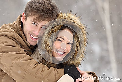Couple laughing with a perfect smile and white teeth Stock Photo