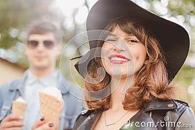 Couple living a satisfying life Stock Photo