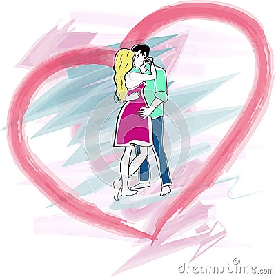 Couple in love Vector Illustration