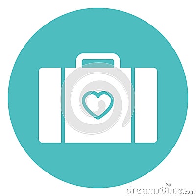 Couple luggage, heart Isolated Vector Icon which can be easily modified or edited Vector Illustration