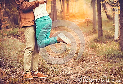 Couple Man and Woman hugging in Love Romantic relationship Stock Photo