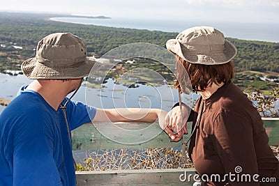 Couple outdoor Stock Photo