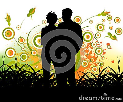 Couple people Cartoon Illustration