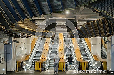 Interior of the wy Railway Station, Sydney, Australia Editorial Stock Photo