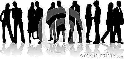 Couple people vector Vector Illustration