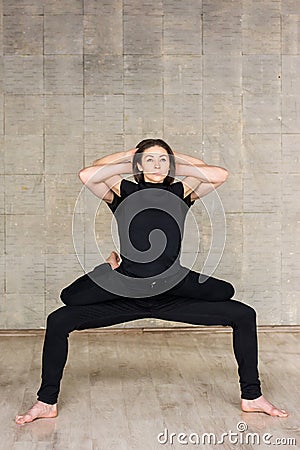 Couple performing contemporary dance. Stock Photo