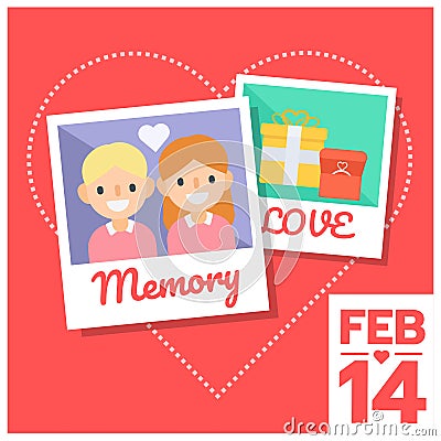 Couple photo memory of love Stock Photo