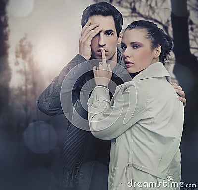 Couple posing Stock Photo