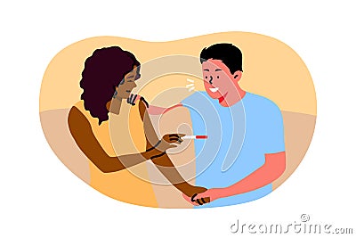 Couple, pregnancy, motherhood, atherhood, happiness concept Vector Illustration