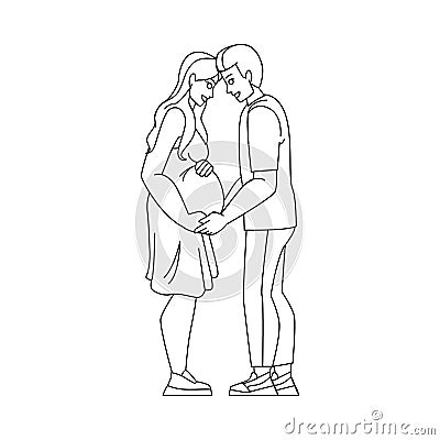 couple pregnant vector Vector Illustration