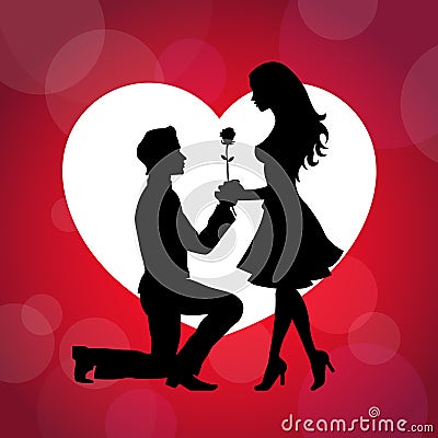 Couple proposing their love design Stock Photo