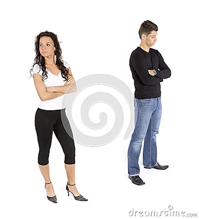 Couple's quarrel Stock Photo