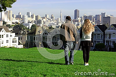 Couple in San Francisco Stock Photo