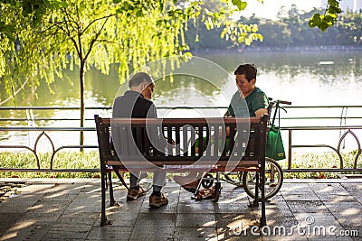 A couple of seniors Editorial Stock Photo