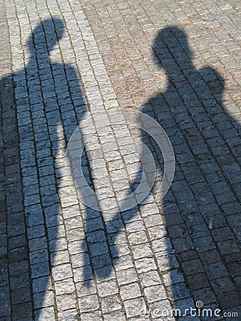 Couple shadow Stock Photo
