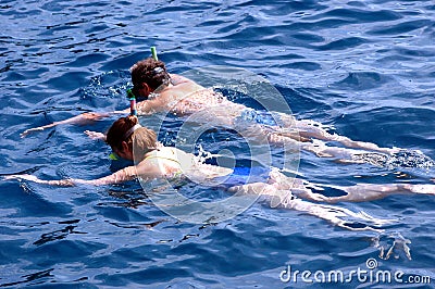 A couple swiming Stock Photo