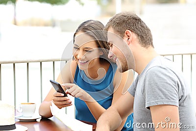 Couple of tourists planning travel Stock Photo