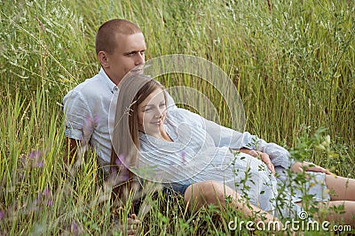 Couple waiting for baby Stock Photo