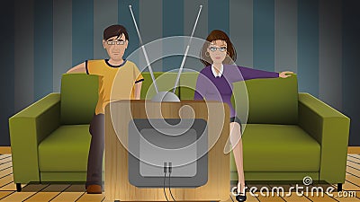 Couple Watching TV Stock Images - Image: 31670444