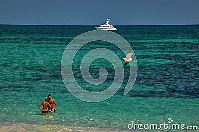 Bahama beach life Editorial Stock Photo
