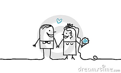 Couple & wedding Vector Illustration