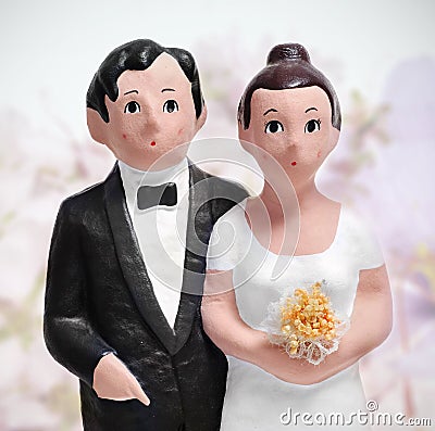 Couple wedding cake topper Stock Photo