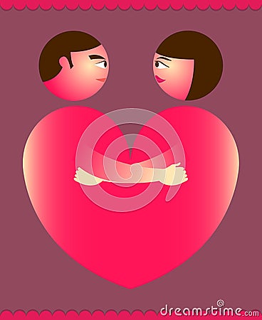 Couples heart Stock Photo