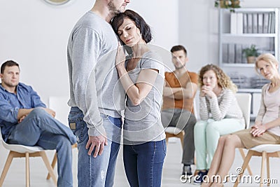 Couples with trust issues Stock Photo