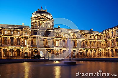 Cour carree of Louvre Editorial Stock Photo