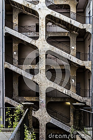 Cour des Voraces Traboule - Lyon Stock Photo