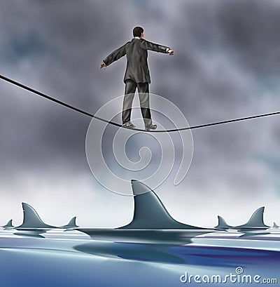 Courage And Risk Stock Photo